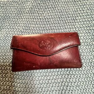 Buxton Leather Mahogany Heiress Clutch Organizer Wallet Top Grain Cowhide